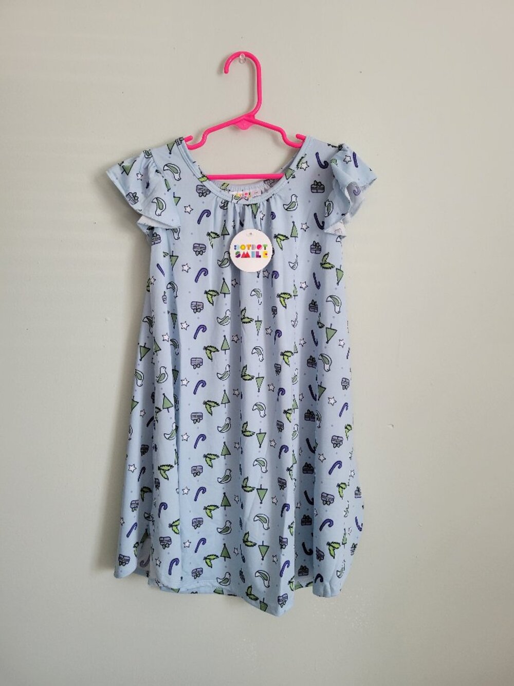 Dot Dot Smile Dress Girl's 5/6  Blue Winter Holiday Swing NWT
